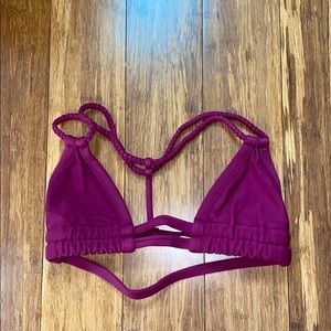Not sold - Montce Burgundy Braided T Bikini Top